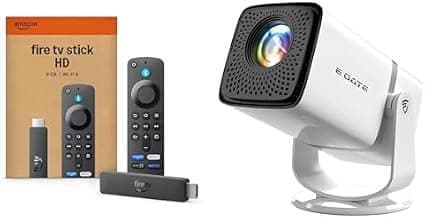 AmazonFire TV Stick HD (newest model) and E GATE Atom 3X Projector Combo