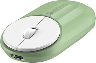 Portronics Toad 6 Bluetooth Wireless Mouse with 2.4 GHz USB Receiver, Multi-Device Pairing, Built in Battery, 1600 DPI Sensor(Green)
