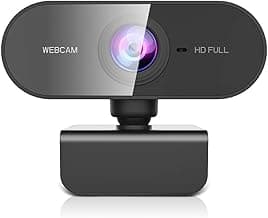 PC Webcam with Microphone, HD 1080P Streaming Webcam for PC, MAC, Laptop, Plug and Play USB Camera for Youtube, Skype Video Calls, Face Camera for Studio, Conference, Gaming