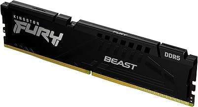 Kingston Fury Beast KF552C40BB-16 16GB DDR5 5200Mhz Non ECC DIMM Desktop PC Module, Black