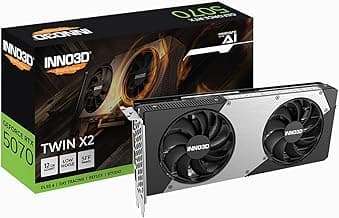INNO3D NVIDIA Geforce Pci_E RTX 5070 Twin X2 12GB GDDR7 192-Bit PCI Express Gen 5 Gaming Graphics Card - N50702-12D7-195064N