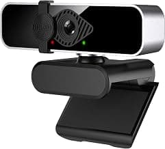 ANT Iris Pro 2K Professional Webcam with 5MP Camera, Auto Focus, Built-in Omni Microphone, 30FPS, USB Plug & Play, 70° Wide Angle, Auto Exposure for PC, Laptop, Video Calls, Meetings & Streaming