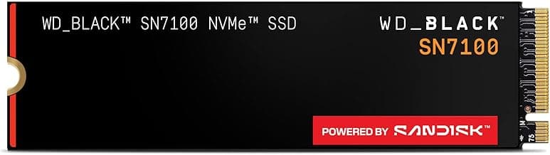 Western Digital WD Black SN7100 NVMe 500GB, Upto 6800MB/s R, 5800MB/s W, 5Y Warranty, PCIe Gen 4 NVMe M.2 (2280), Gaming Storage, Internal Solid State Drive (SSD) (WDS500G4X0E-00CJA0)