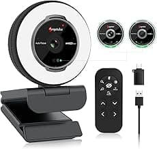 Angetube Streaming Webcam with Microphone 1080P 60FPS Web Cam with Remote