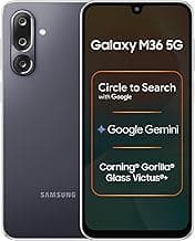 Samsung Galaxy M36 5G Mobile (Velvet Black, 8GB RAM, 128GB Storage) | Google Gemini| Gorilla Glass Victus+ | 7.7mm | AI Enhanced 50MP OIS Triple Camera| Nightography| Lag-free Gaming | Without Charger