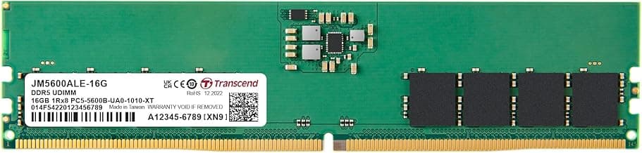 Transcend RAM 16GB DDR5 5600MHz CL46 (1Rx8) Desktop Memory - JM5600ALE-16G