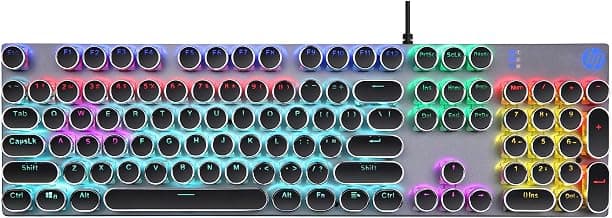 HP GK400Y Mechanical Gaming Keyboard/Light Sync Backlit/Auto-Sleep Mode/RGB Colour/Full-Size Mechanical Keyboard