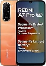 REDMI A7 Pro 5G (Sunset Orange, 4GB RAM, 64GB Storage) | Segment's Fastest Processor | Segment's Largest Battery | Segment's Largest & Smoothest 6.9in 120Hz Display